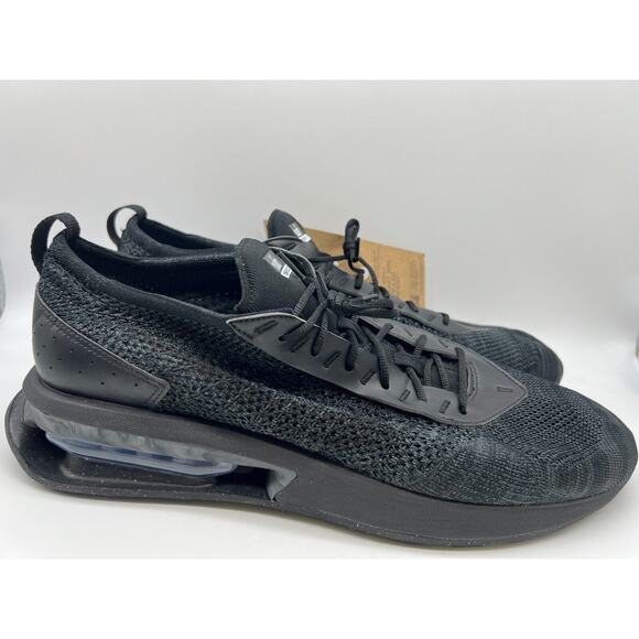 Nike Air Max Flyknit Racer Triple Black Shoes FD2764-001 Men's Size 15 - Picture 1 of 12